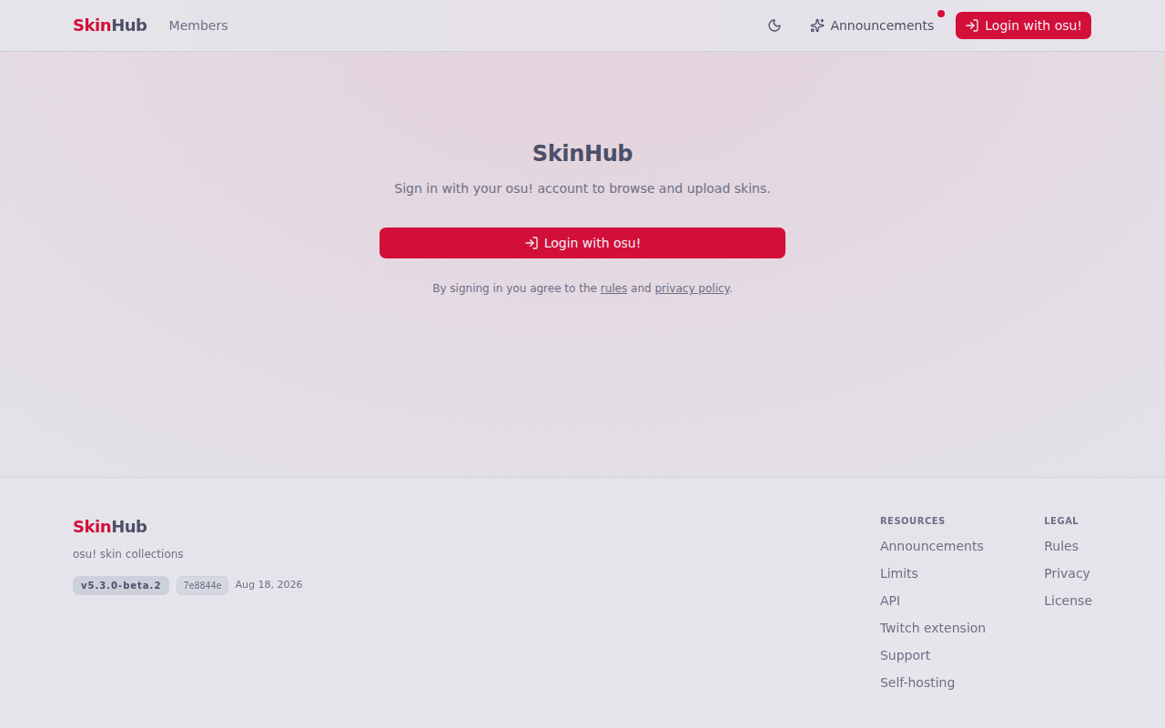 The sign-in page