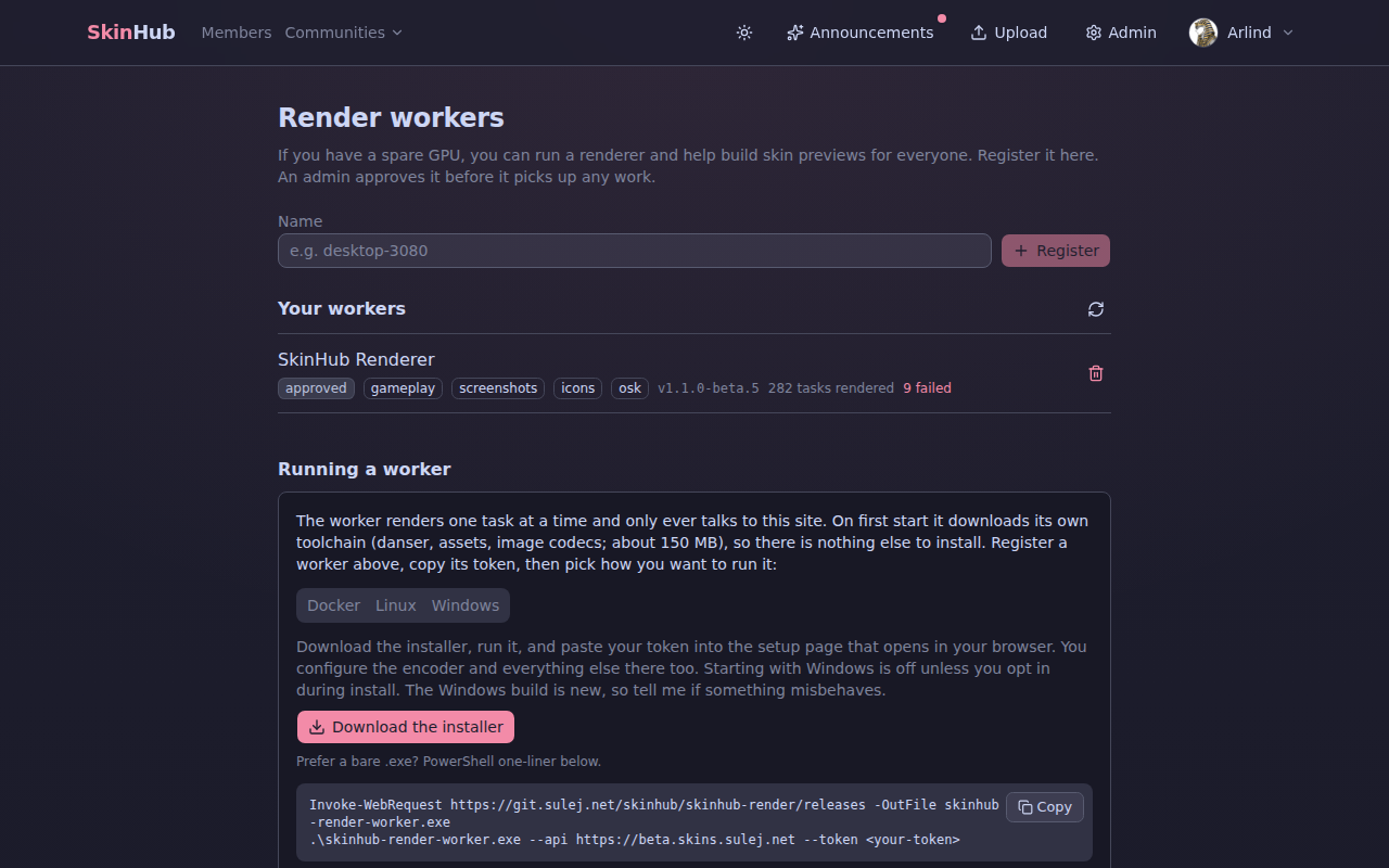 The render worker guide